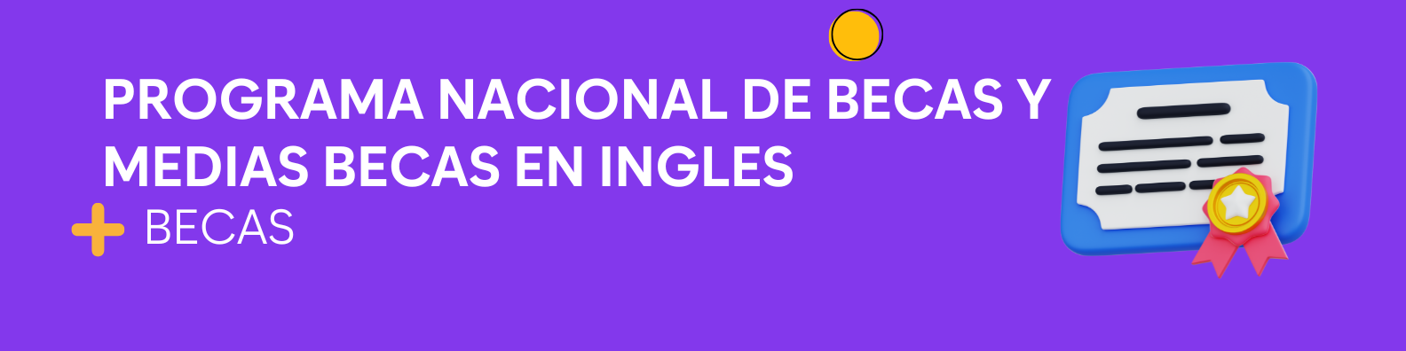 PROGRAMA NACIONAL DE BECAS Y MEDIAS BECAS EN INGLES