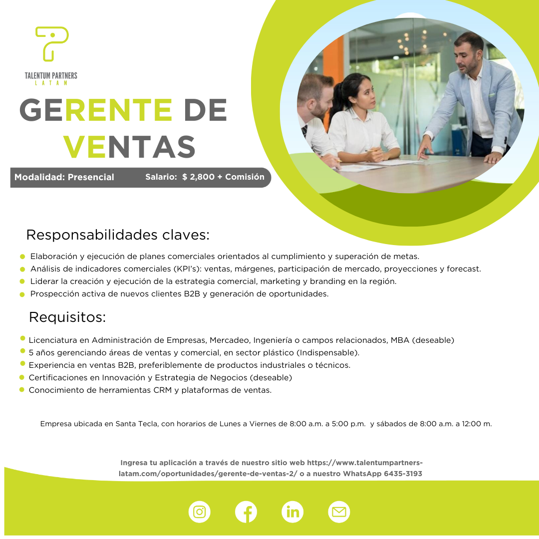 Gerente de Ventas