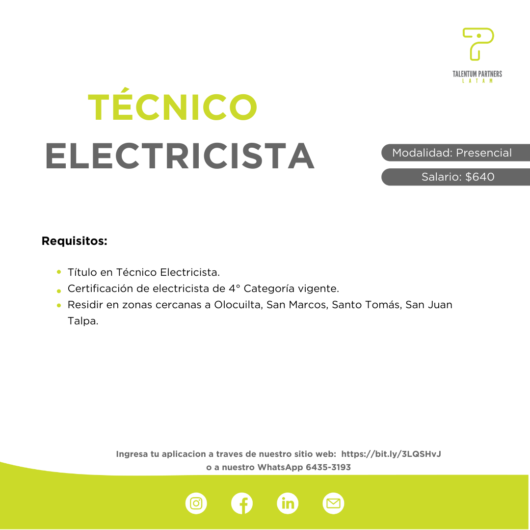 Técnico Electricista